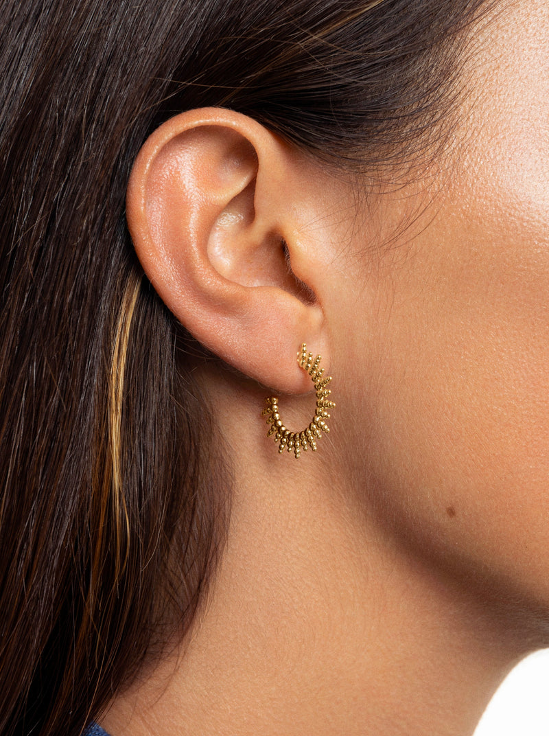 Pebbles Sun Gold Earrings