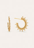 Pendientes Pebbles Sun Acero Baño Oro