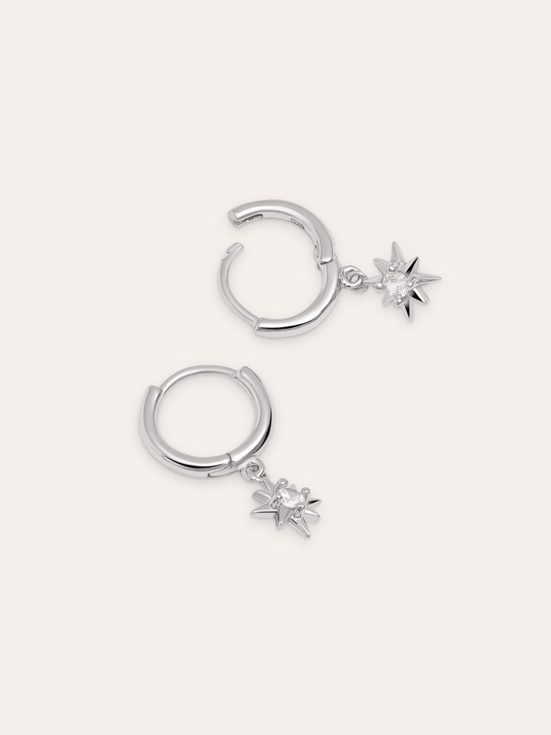 Polar Star Silver Earrings