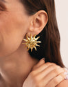 Sun Light Stainless Steel Gold Earrings