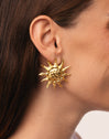 Sun Light Stainless Steel Gold Earrings