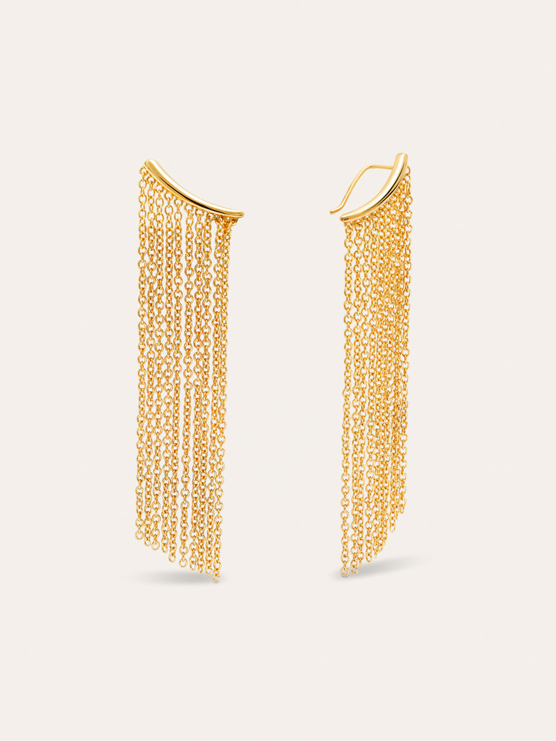 Tamara Cascade Gold Earrings 