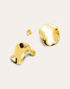 Waves Stainless Steel Gold Earrings
