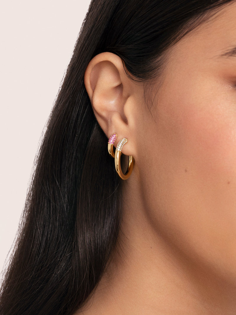 Boucles D’oreilles Créoles Alma Plaqué Or