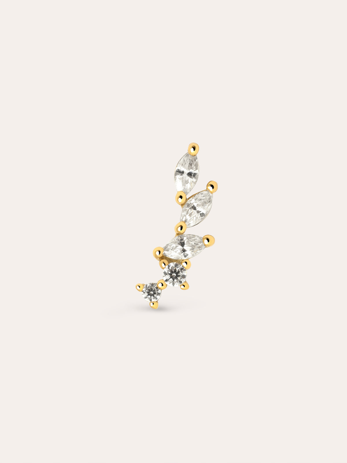 Brinco Solto Angel Prata Banho Ouro