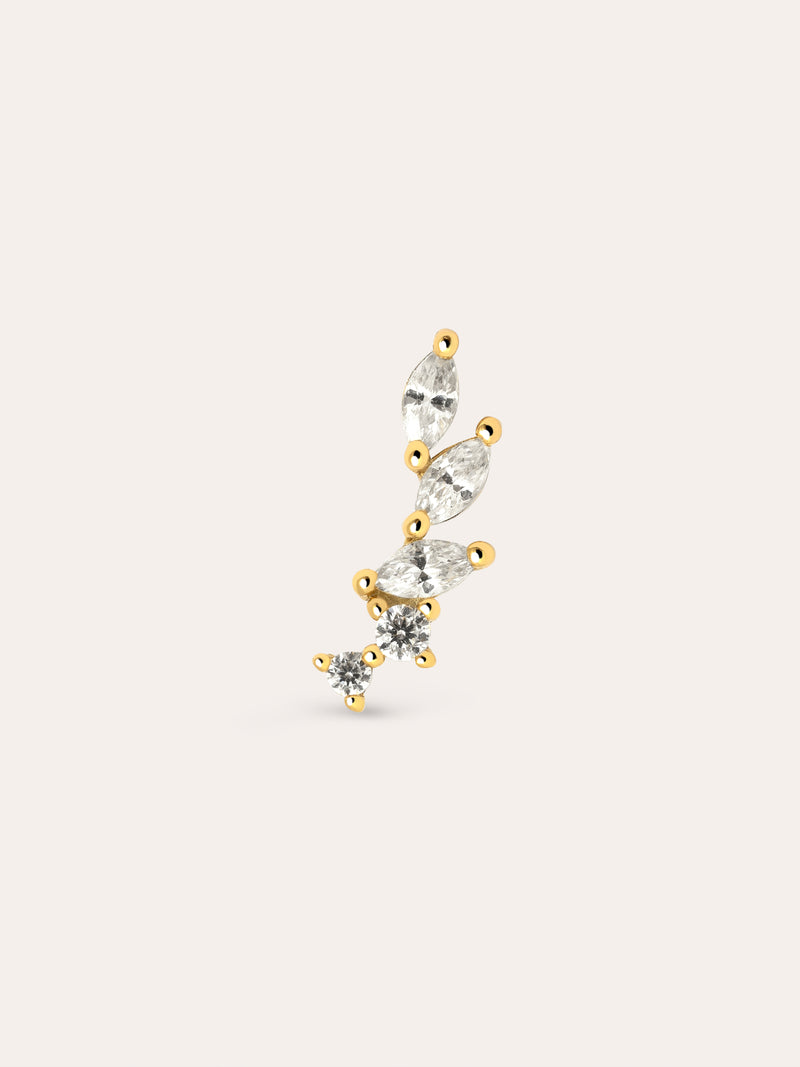 Brinco Solto Angel Prata Banho Ouro