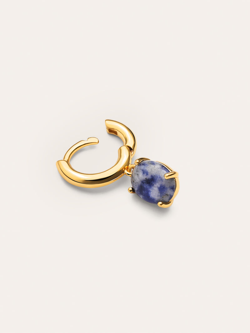 Catalina Stones Hoop Gold Single Earring