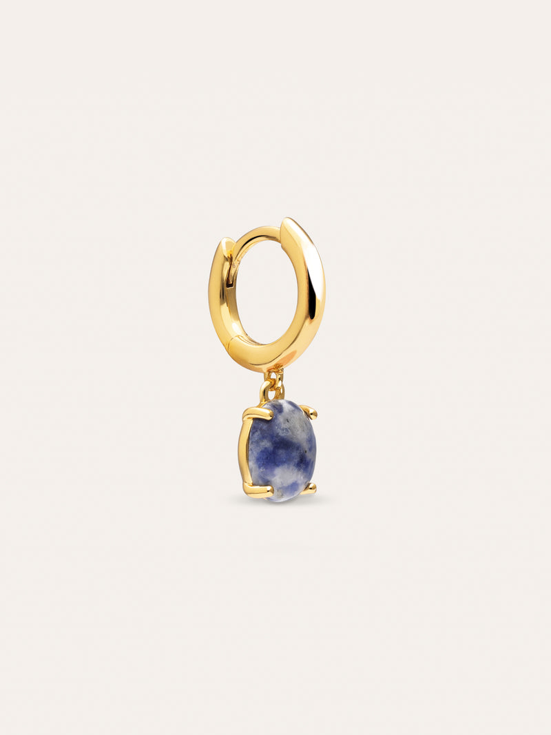Catalina Stones Hoop Gold Single Earring