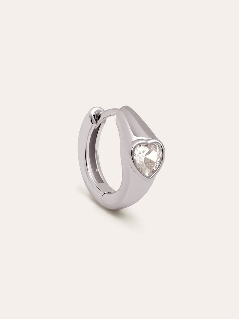 Heart Hoop Single Earring 