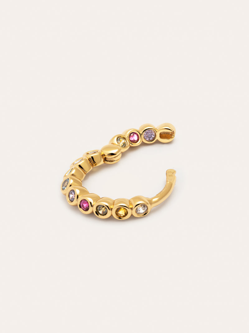  Orbit  Stainless Steel Gold Hoop Earrings
