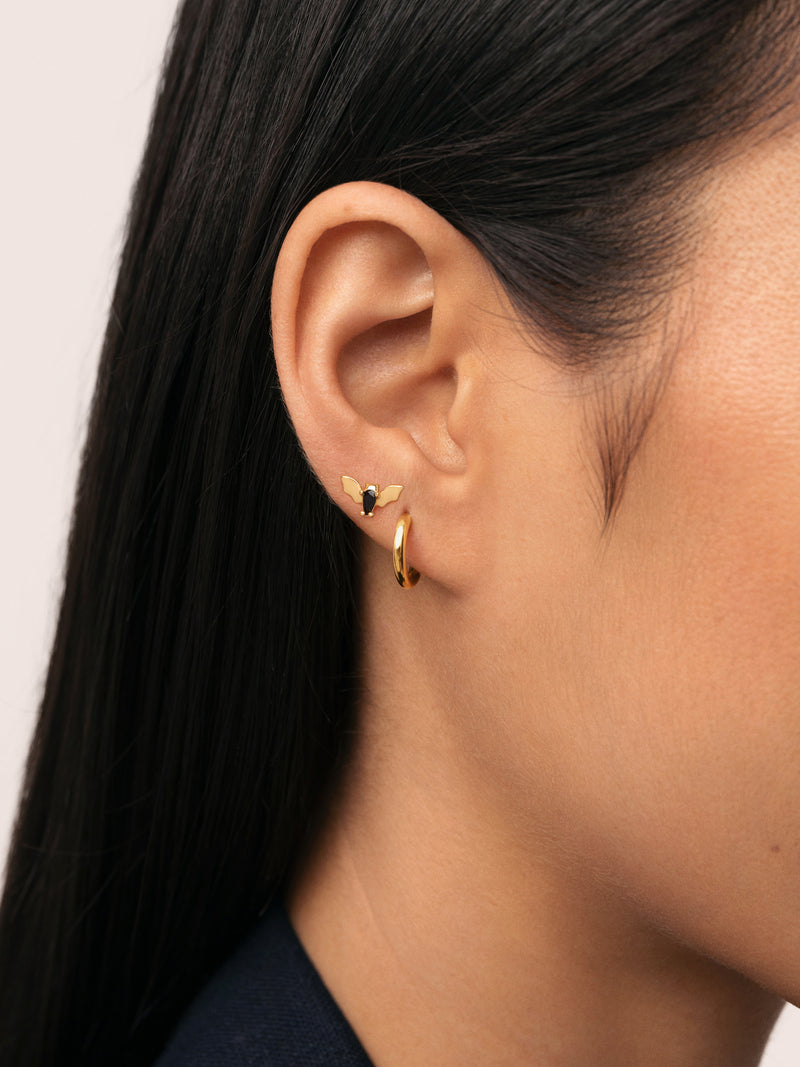 Boo Bat Gold-Plated Single Earring