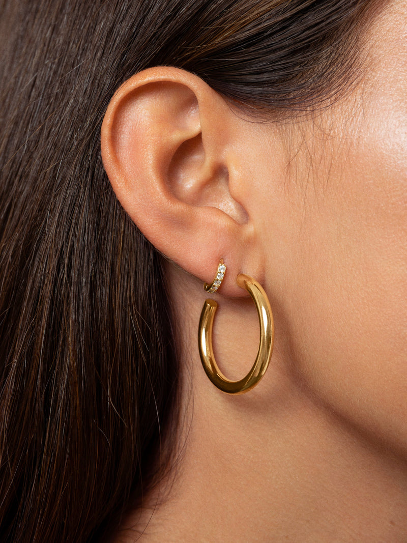 Cleo M Gold Hoop Single Earring