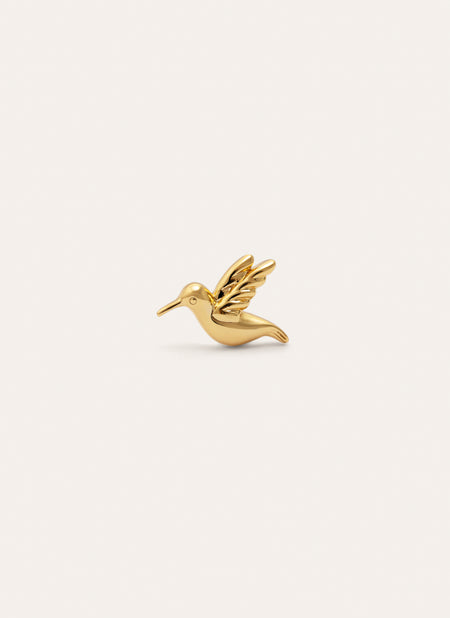 Hummingbird Gold Single Earring