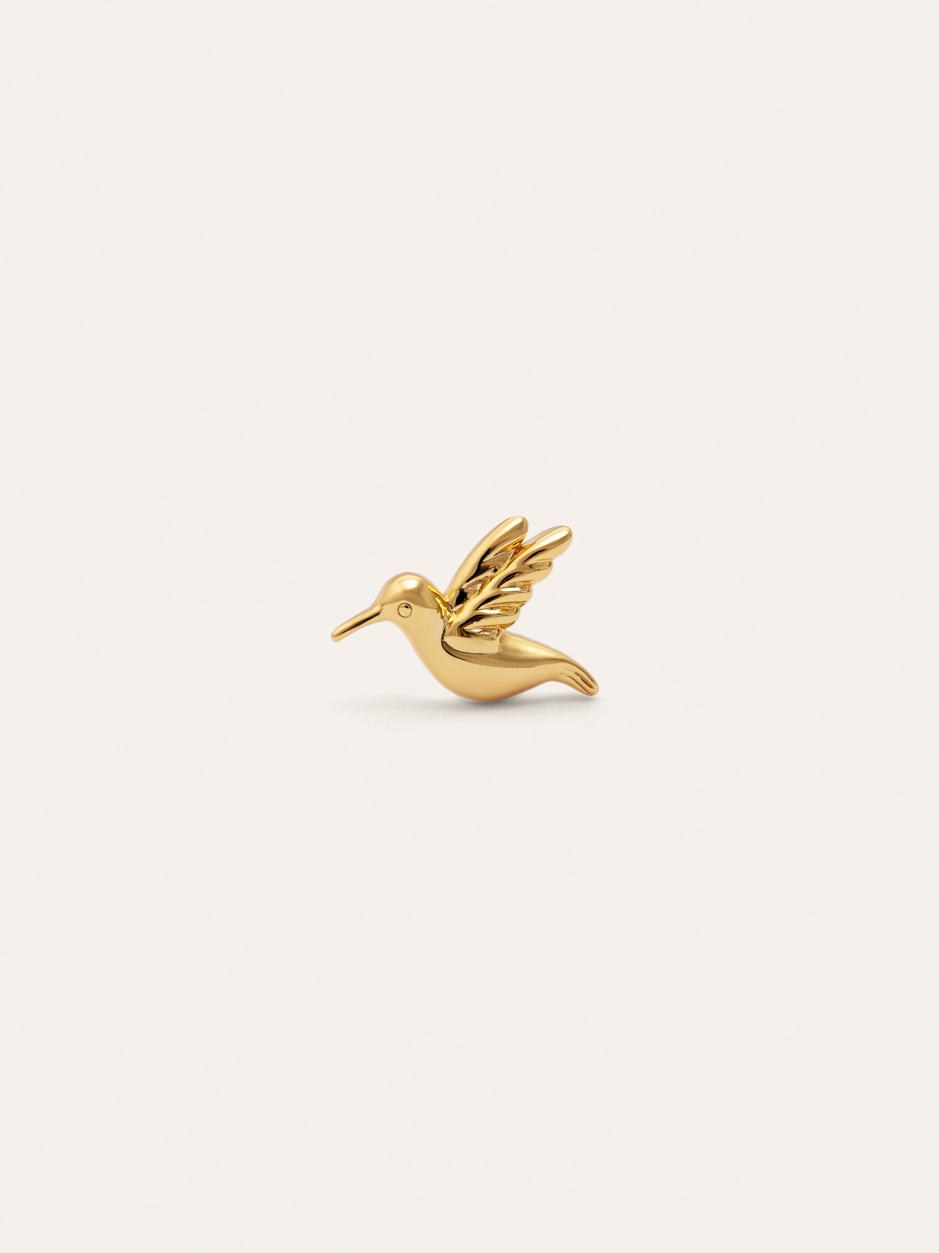 Hummingbird Gold Single Earring