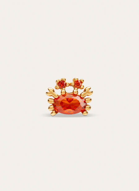 Pendiente Suelto Sea Crabby Baño Oro