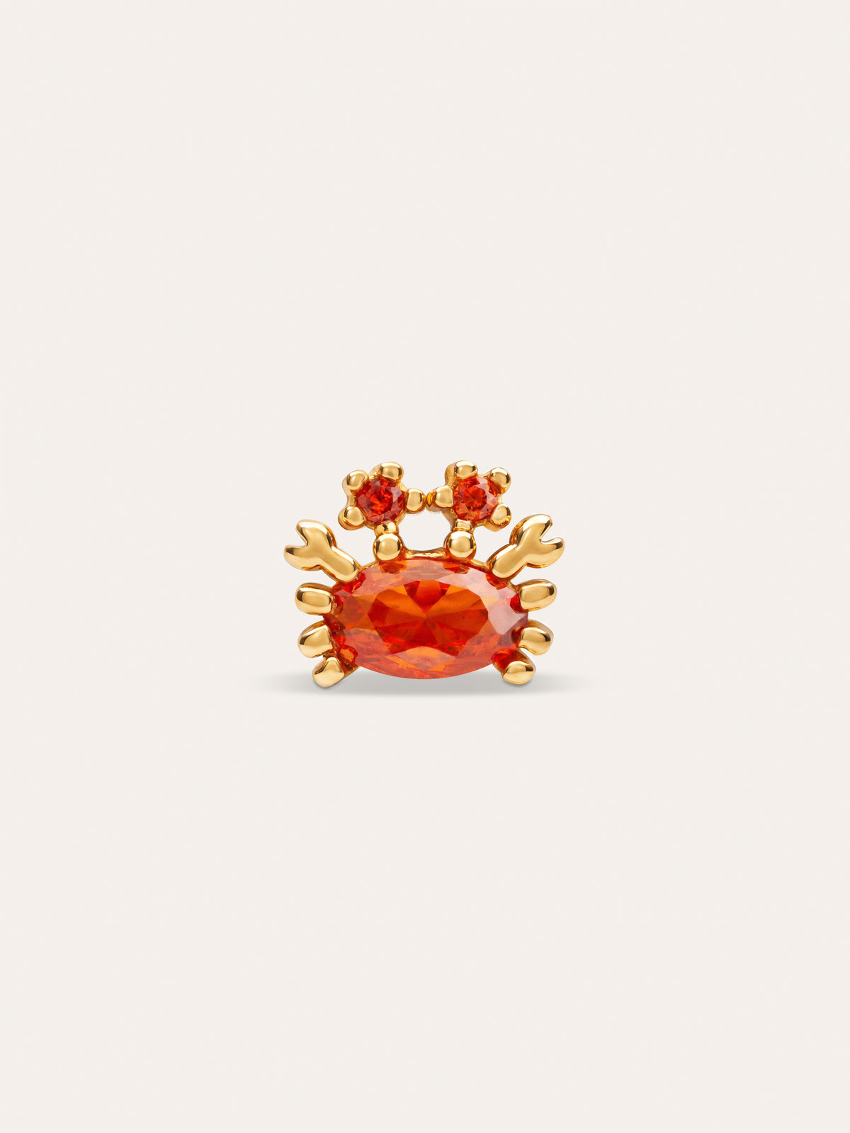Einzelner Ohrring Sea Crabby Vergoldet