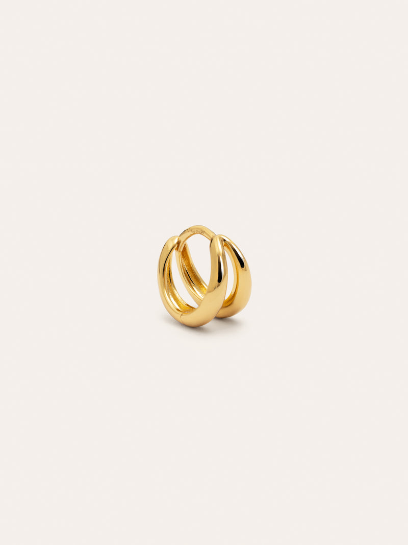 Double Loop Gold Single Earring
