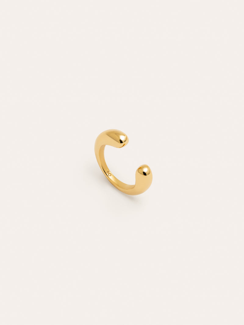Drop Gold Ear Cuff Single Earring