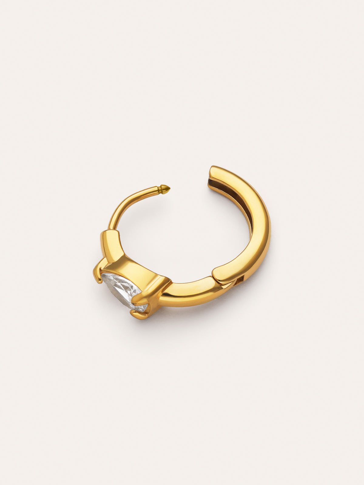 Imagen detalle de Single Earring Spark Drop Steel Gold Plated