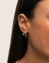 Single Earring Luzia Gold Plated - puesto en modelo