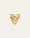 Pendiente Suelto Mini Corazón Spark Plata Baño Oro