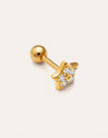 Imagen detalle de Orecchino Singolo Mini Stella Spark in Argento Placcato in Oro