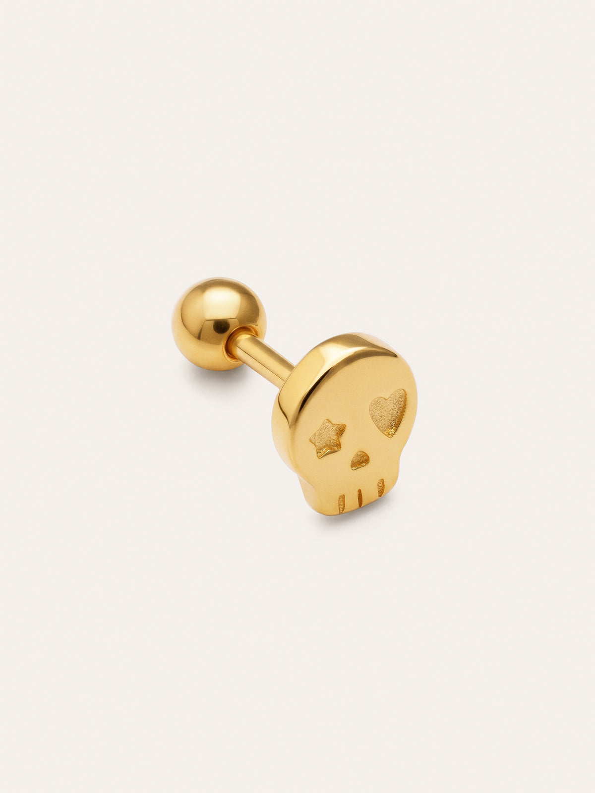 Imagen detalle de Orecchino Singolo Mini Scheletro in Argento Placcato in Oro