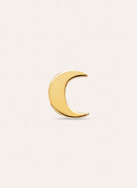 Pendiente Suelto Moon Acero Baño Oro