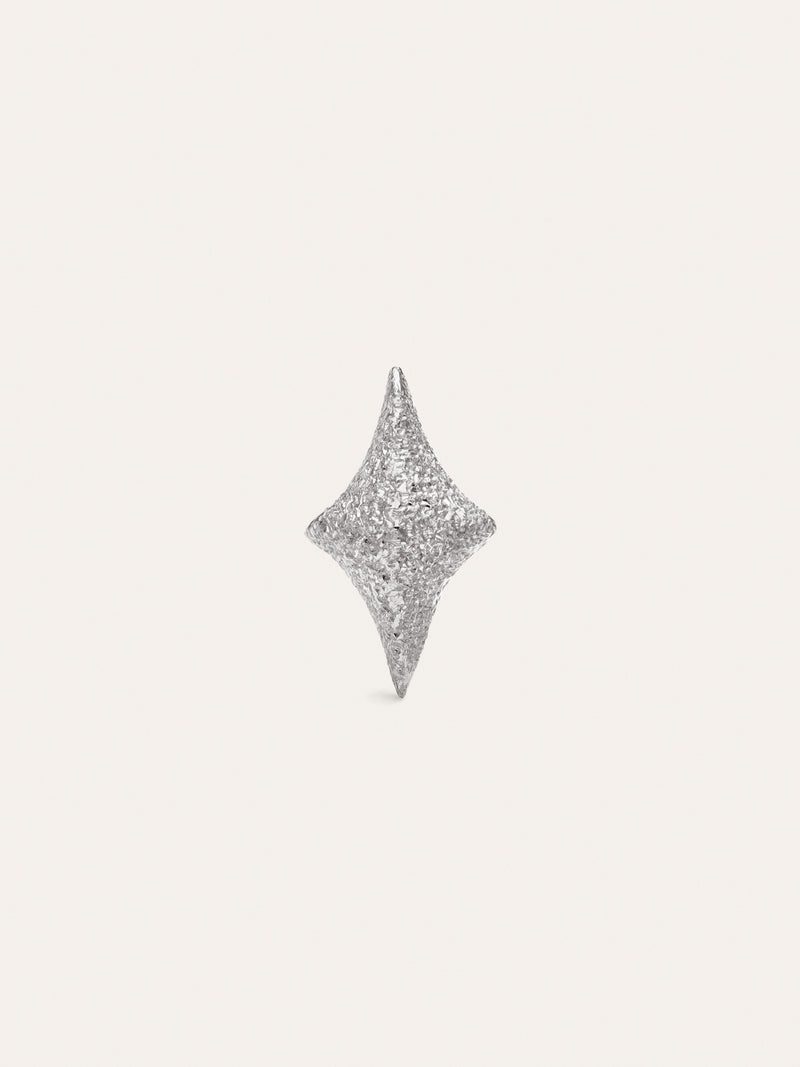 Organic Spark Silver Single Earring