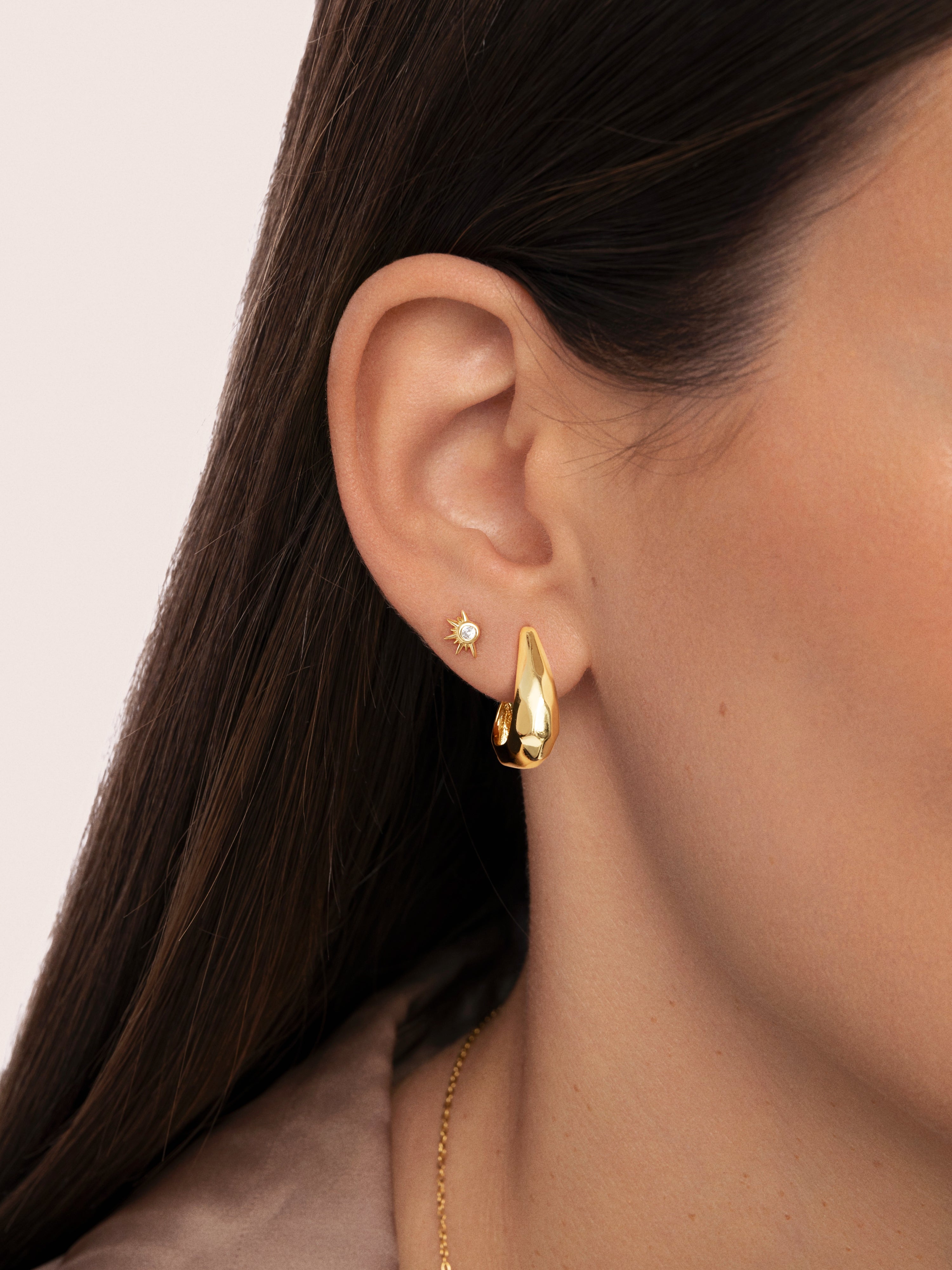 Solar Gold Single Earring