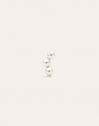 Triple Pearls Gold Single Earring