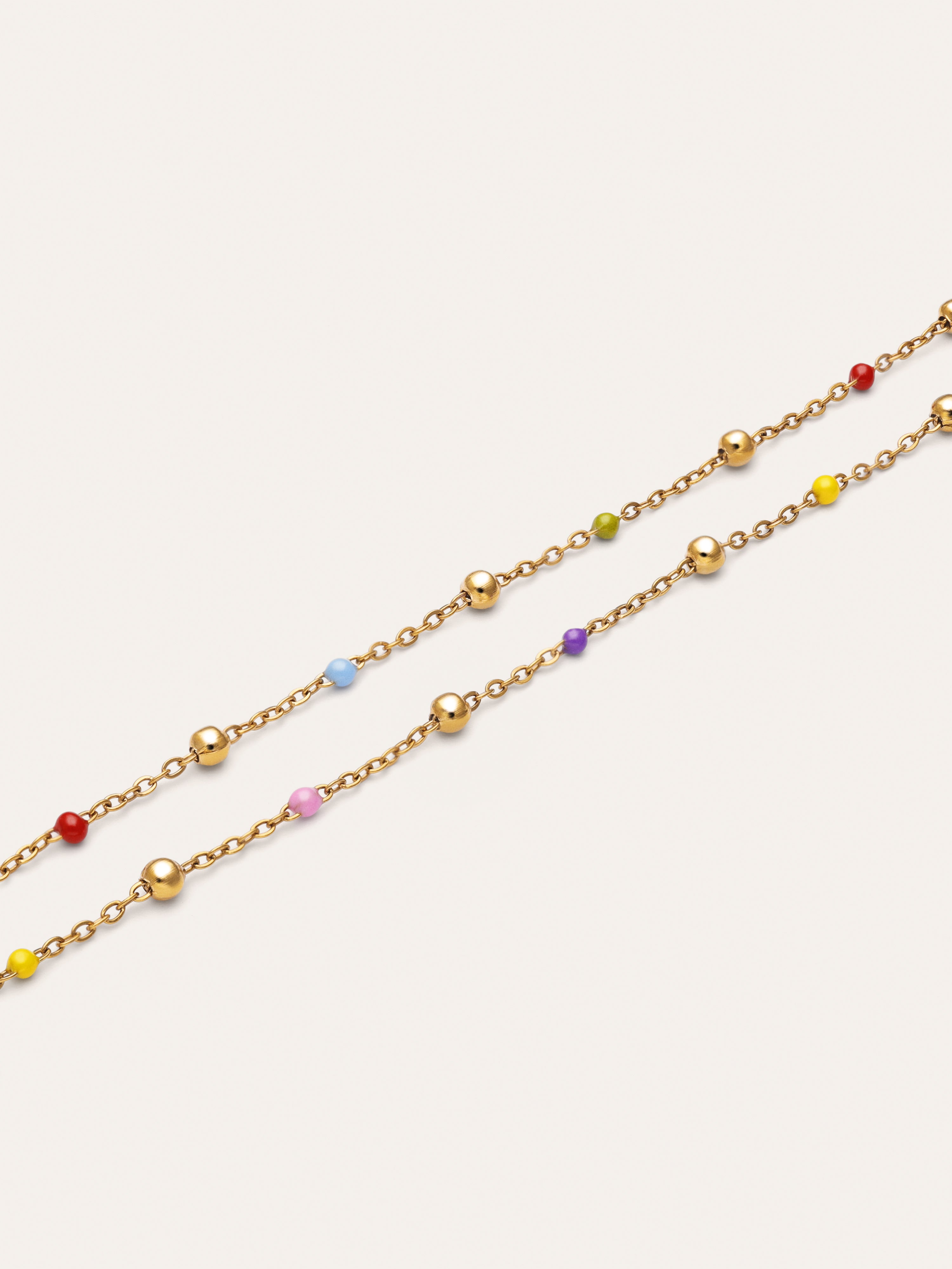 Friendship Color 2 Pack Gold Bracelets