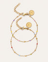 Friendship Color 2 Pack Gold Bracelets