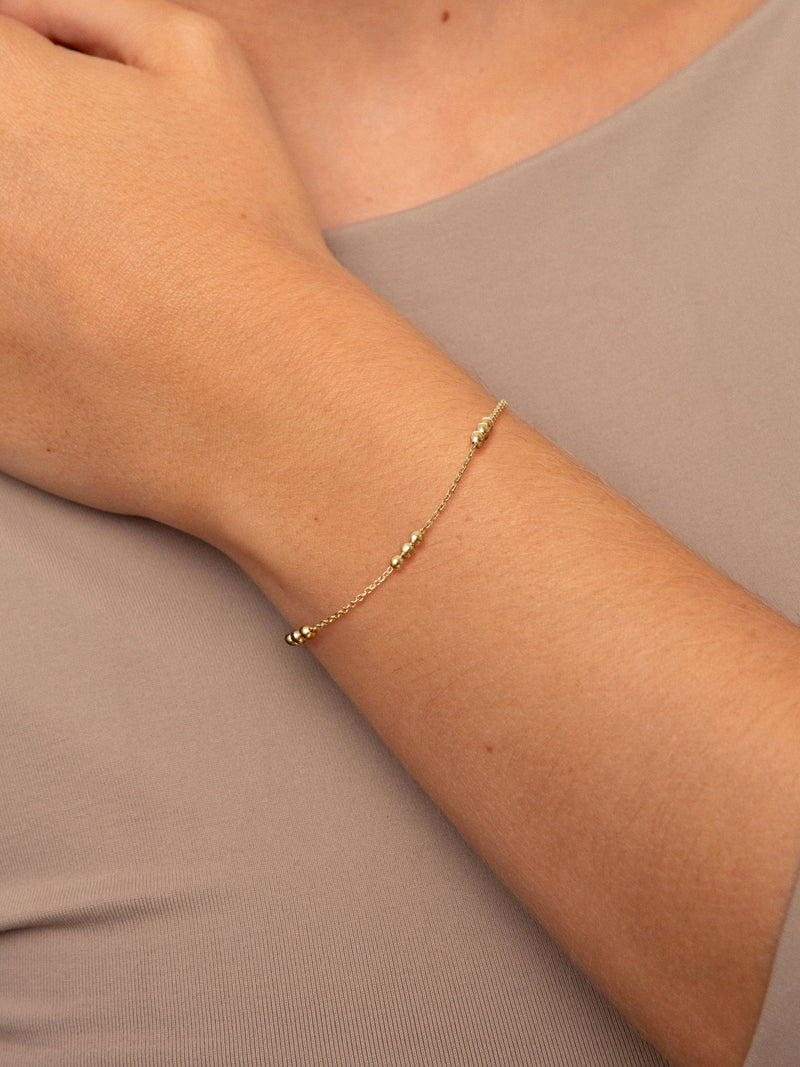 Triple Dots Gold Bracelet