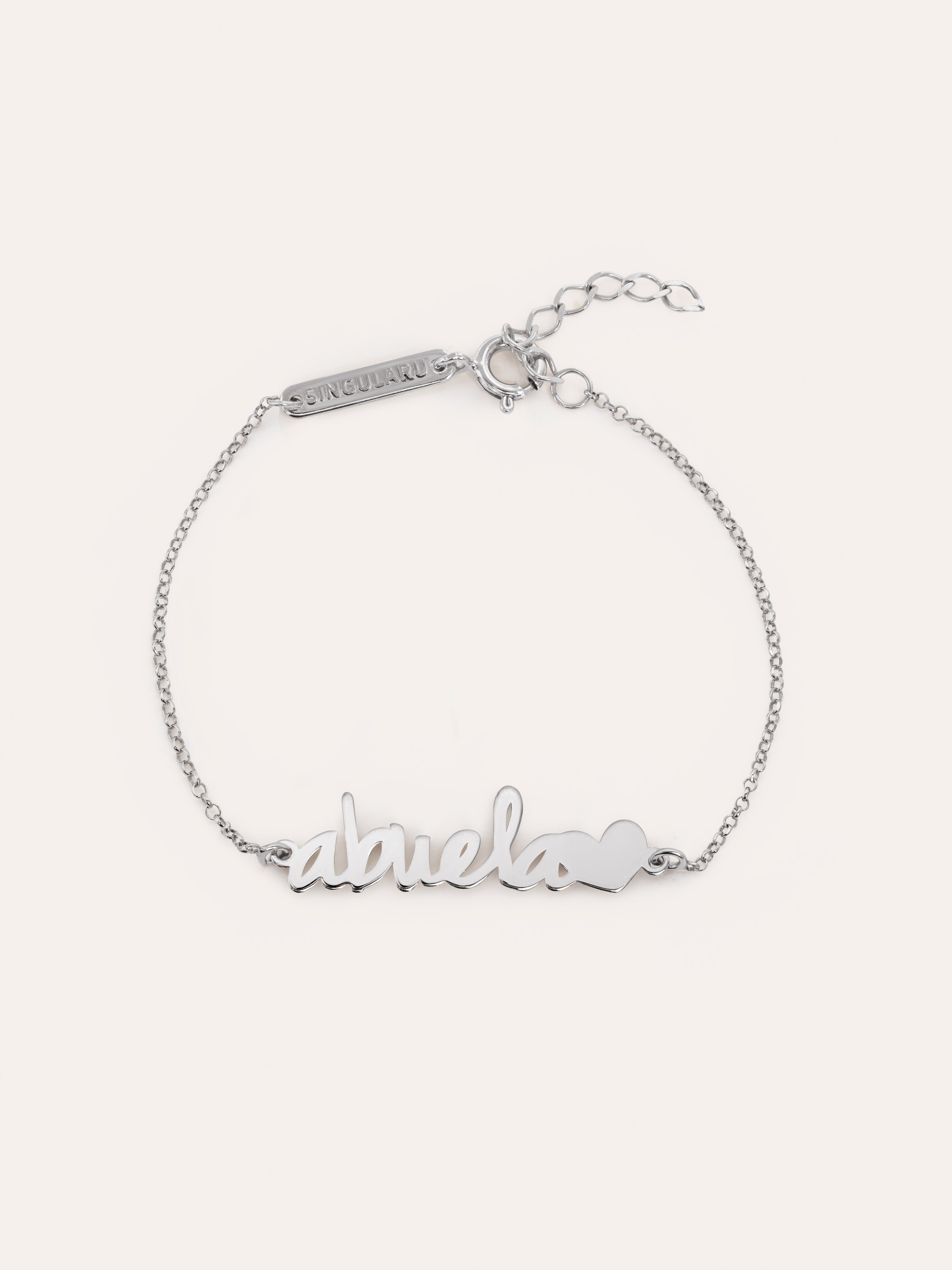 Pulsera Abuela Heart Plata