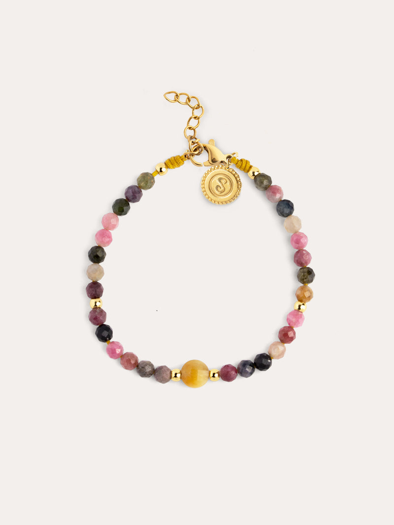 Amulet Cats Eye Stainless Steel Gold Bracelet