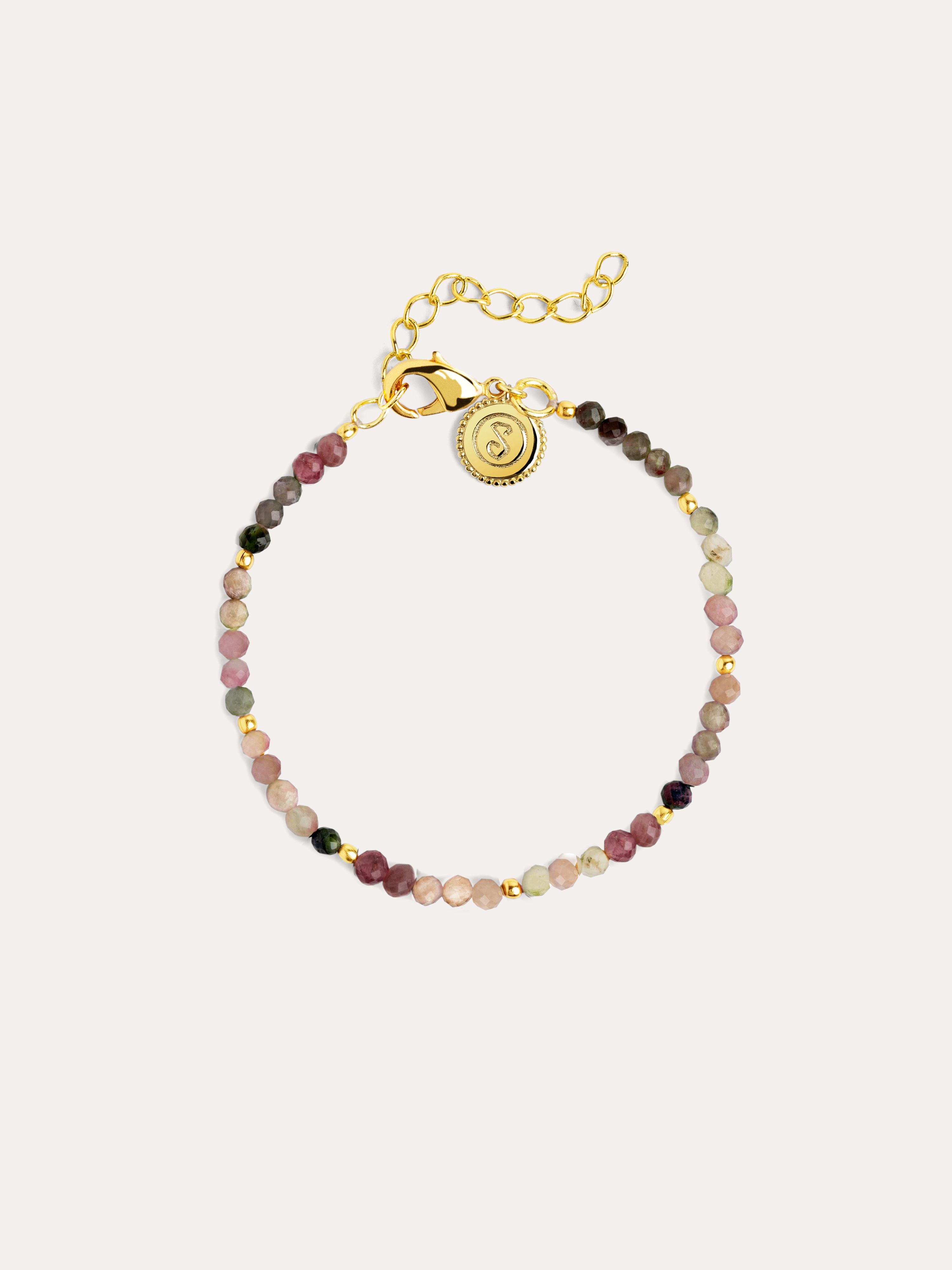 Pulsera Altea Dots Tourmaline Syra Acero Baño Oro