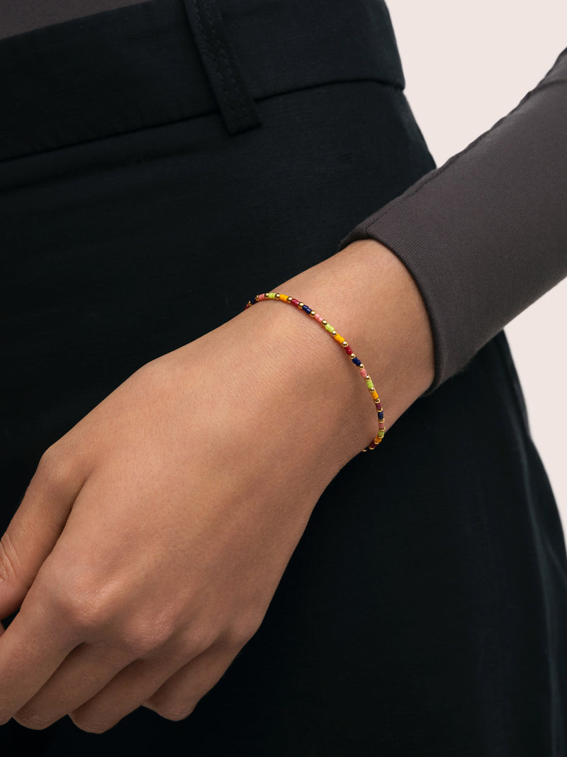Pulsera Áura Colors Acero Baño Oro