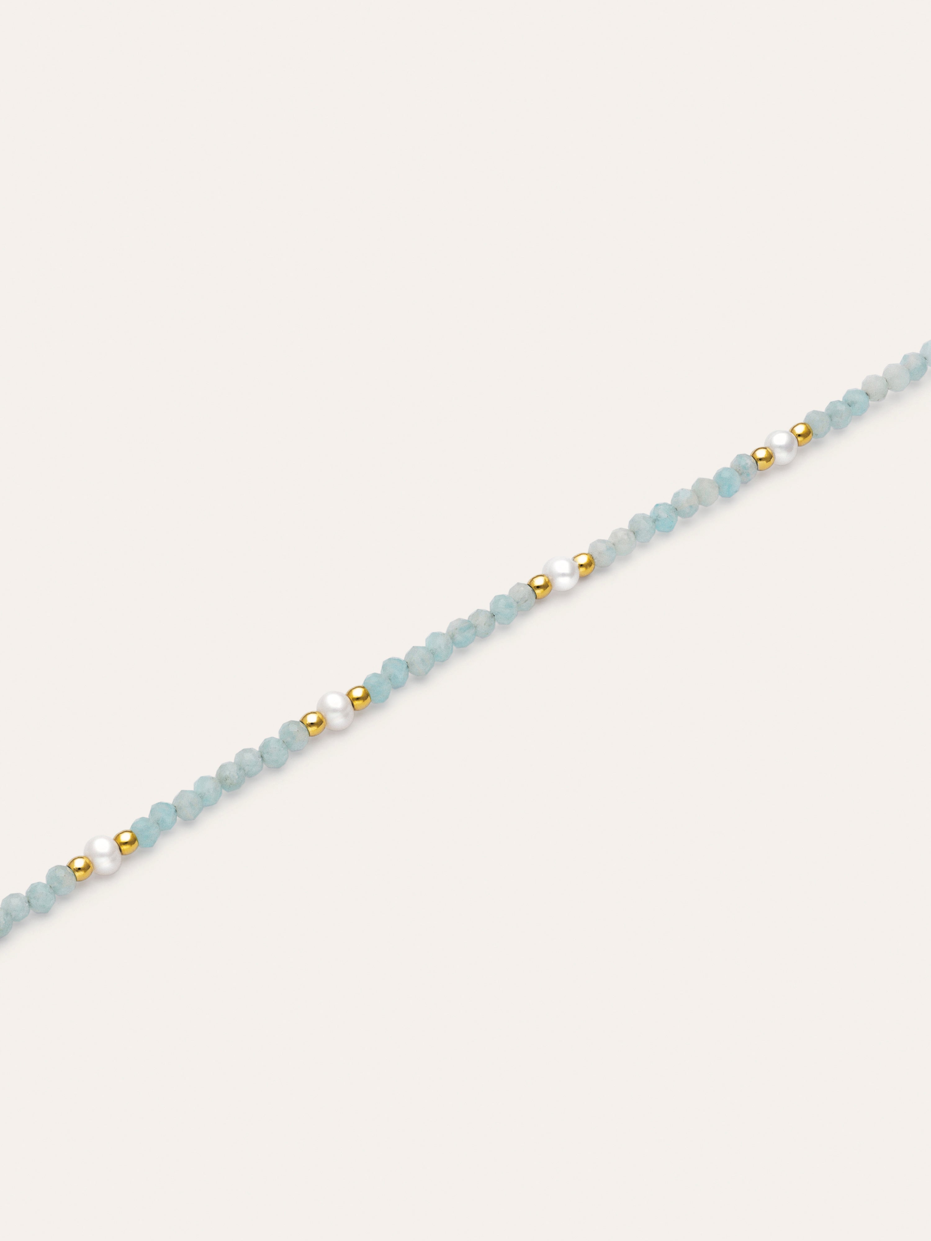 Pulsera Azulina Acero Baño Oro