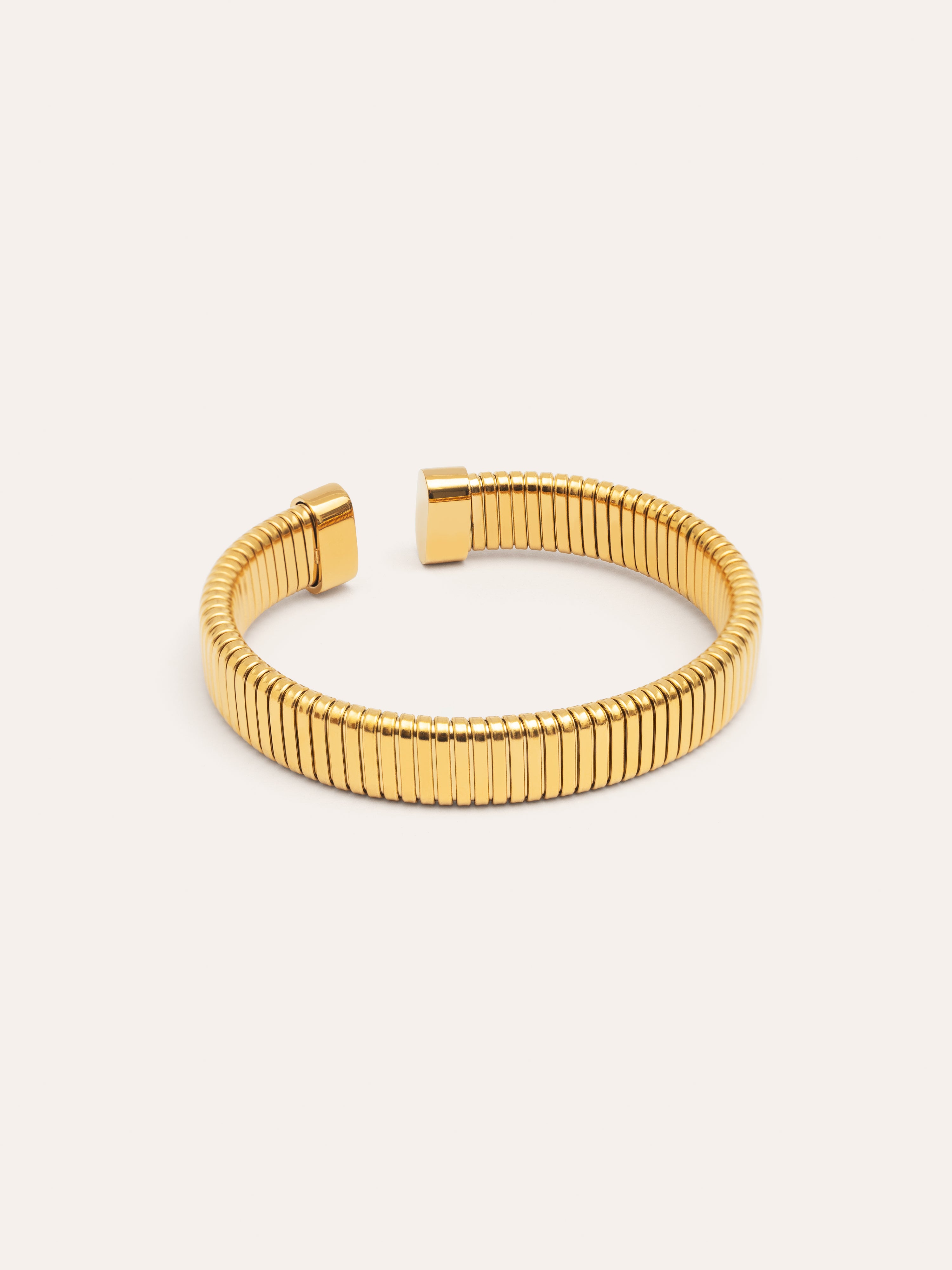 Brazalete Big Belt Acero Baño Oro