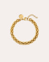 Pulsera Big Rope Acero Baño Oro