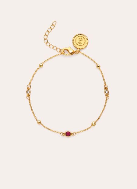 Pulsera Birthstone Baño Oro