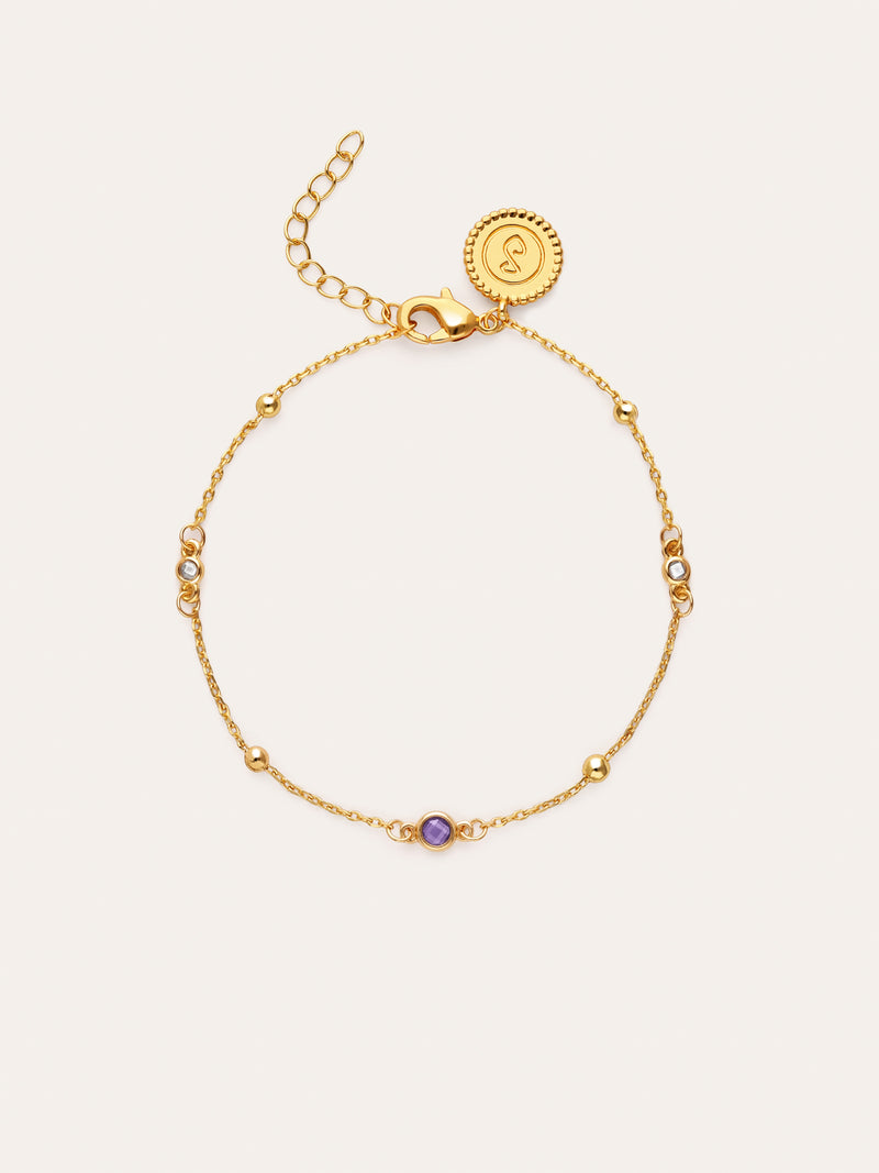 Pulsera Birthstone Baño Oro