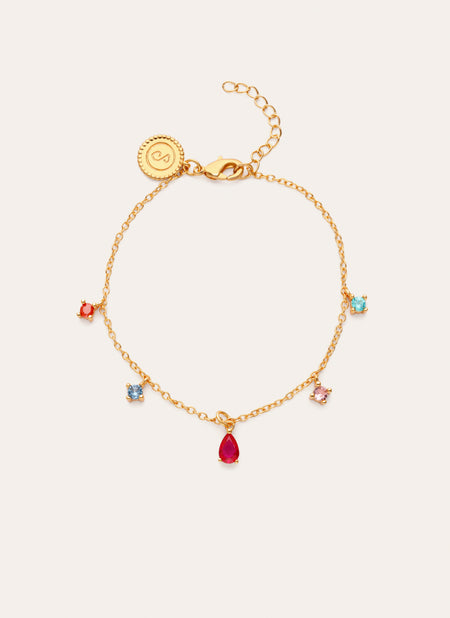 Pulsera Cascade Colors Baño Oro