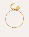 Pulseira Calypso Enamel Dots Aço Banho de Ouro