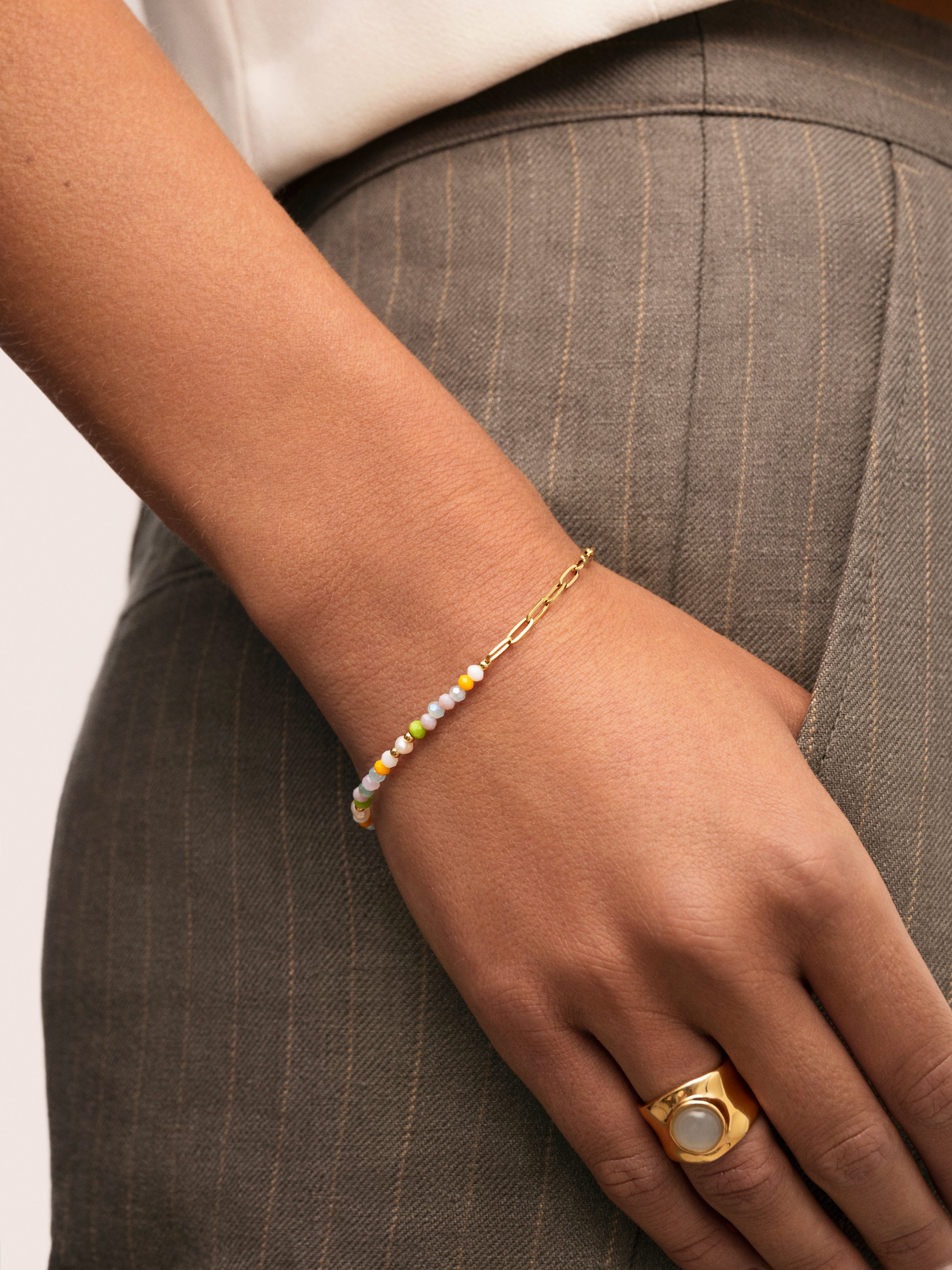 Pulsera Chic Nora Acero Baño Oro