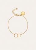 Circles Twist Steel Gold-Plated Bracelet