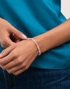 Pulsera Clara Acero Baño Oro - puesto en modelo