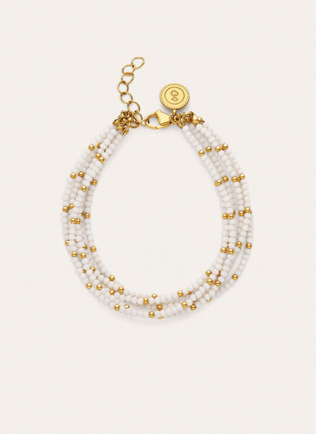 Pulsera Cleopatra Blanch Acero Baño Oro