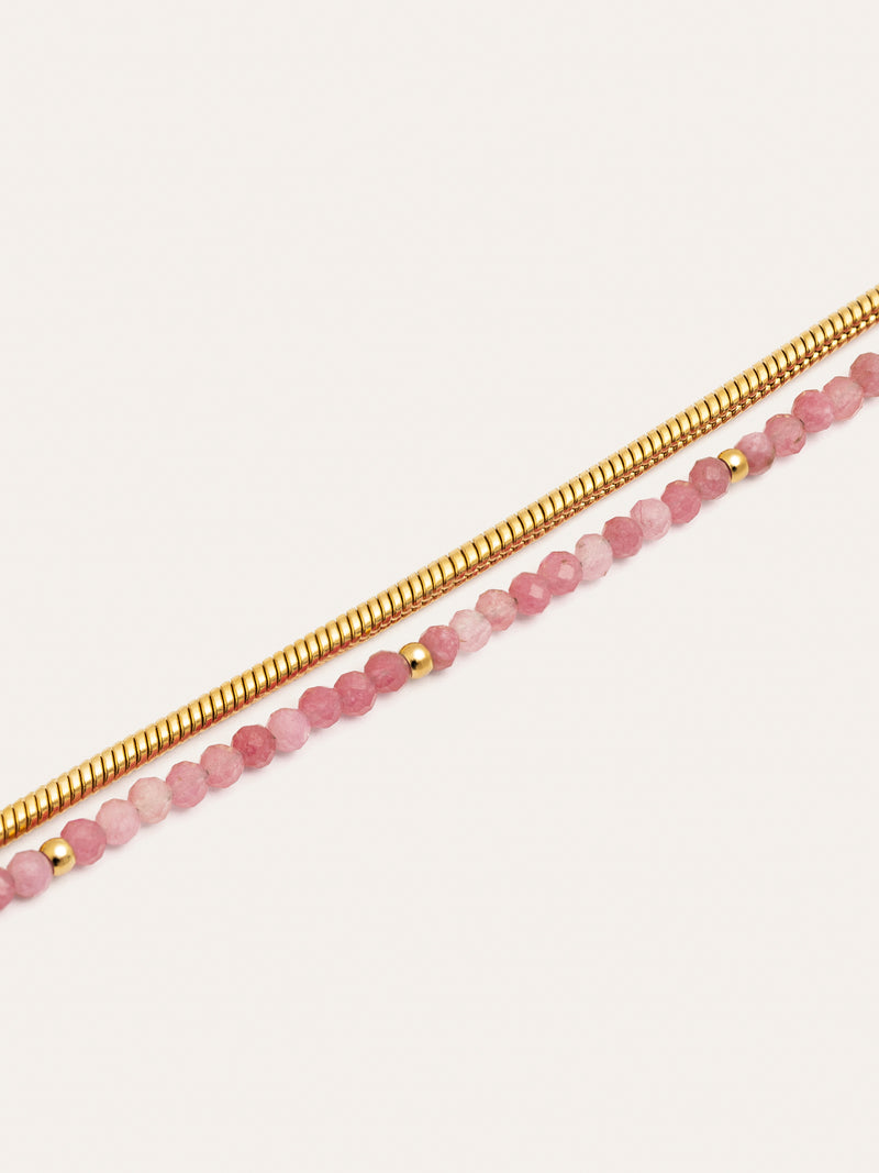 Pulsera Cleopatra Rose Acero Baño Oro